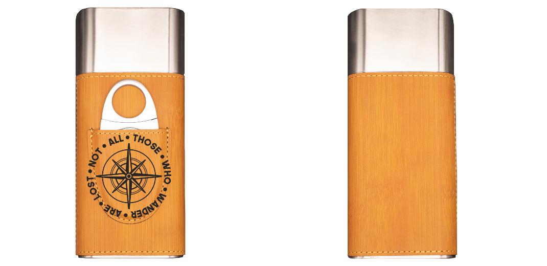 Cigar Case - Engraves Black