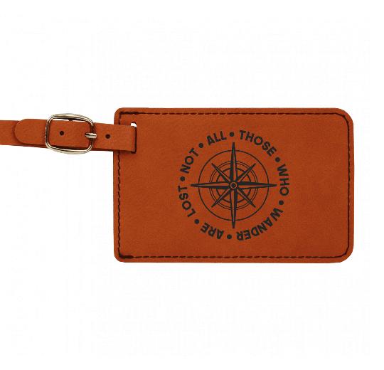 Baggage Tags - Engraves Black