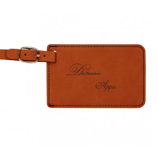 Baggage Tags - Engraves Black