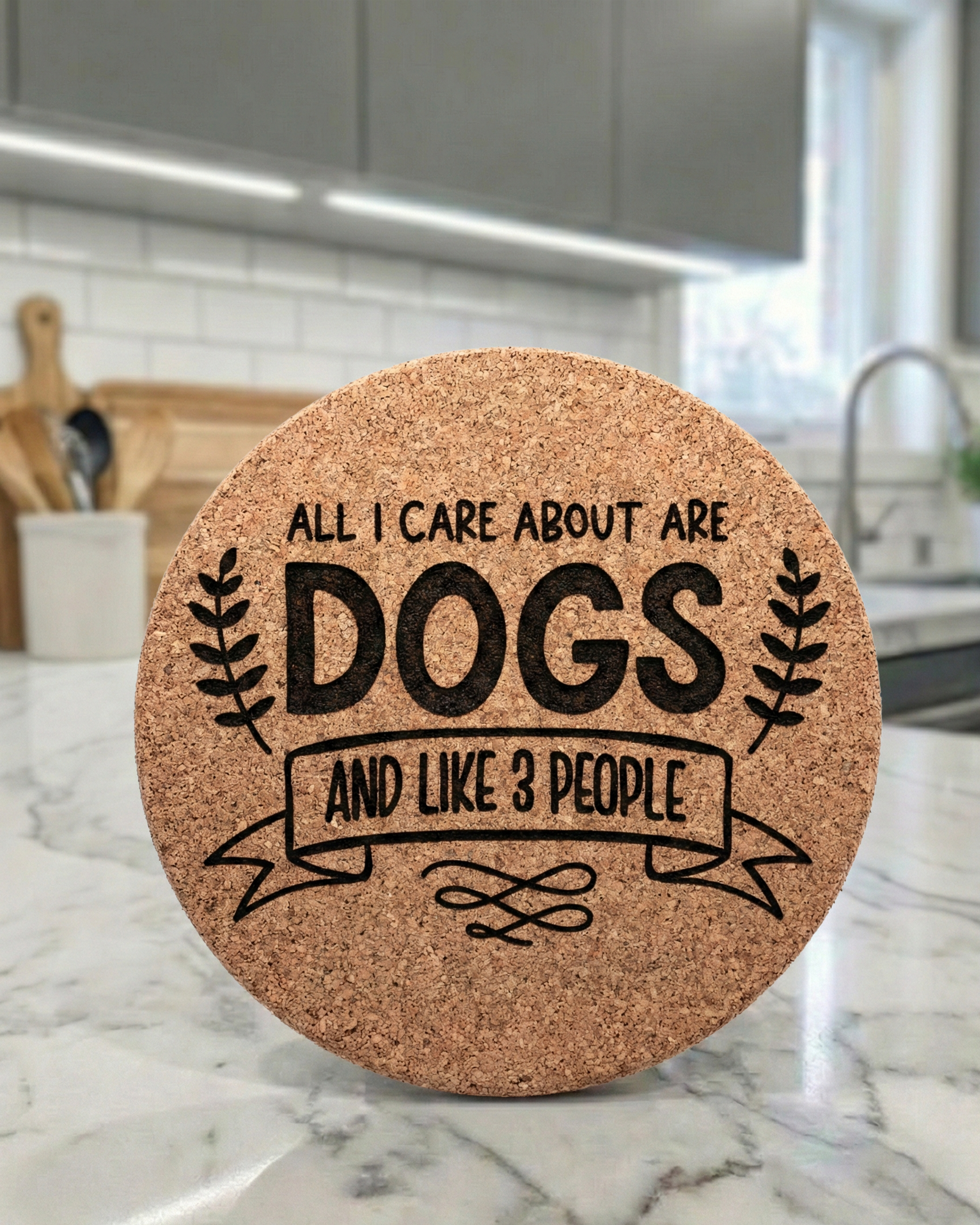All I Care About Is Dogs Laser Engraved Trivet