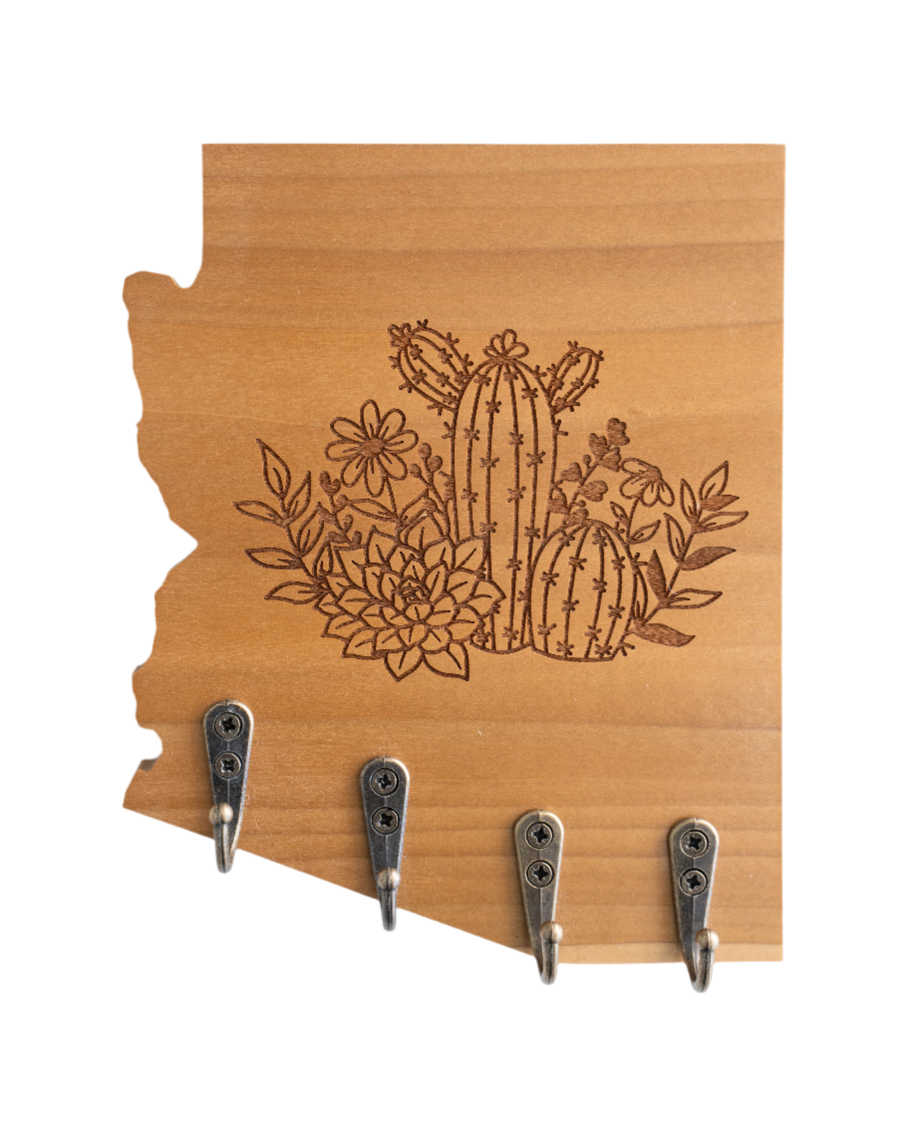 Cactus And Flowers Arizona Wall Hanger