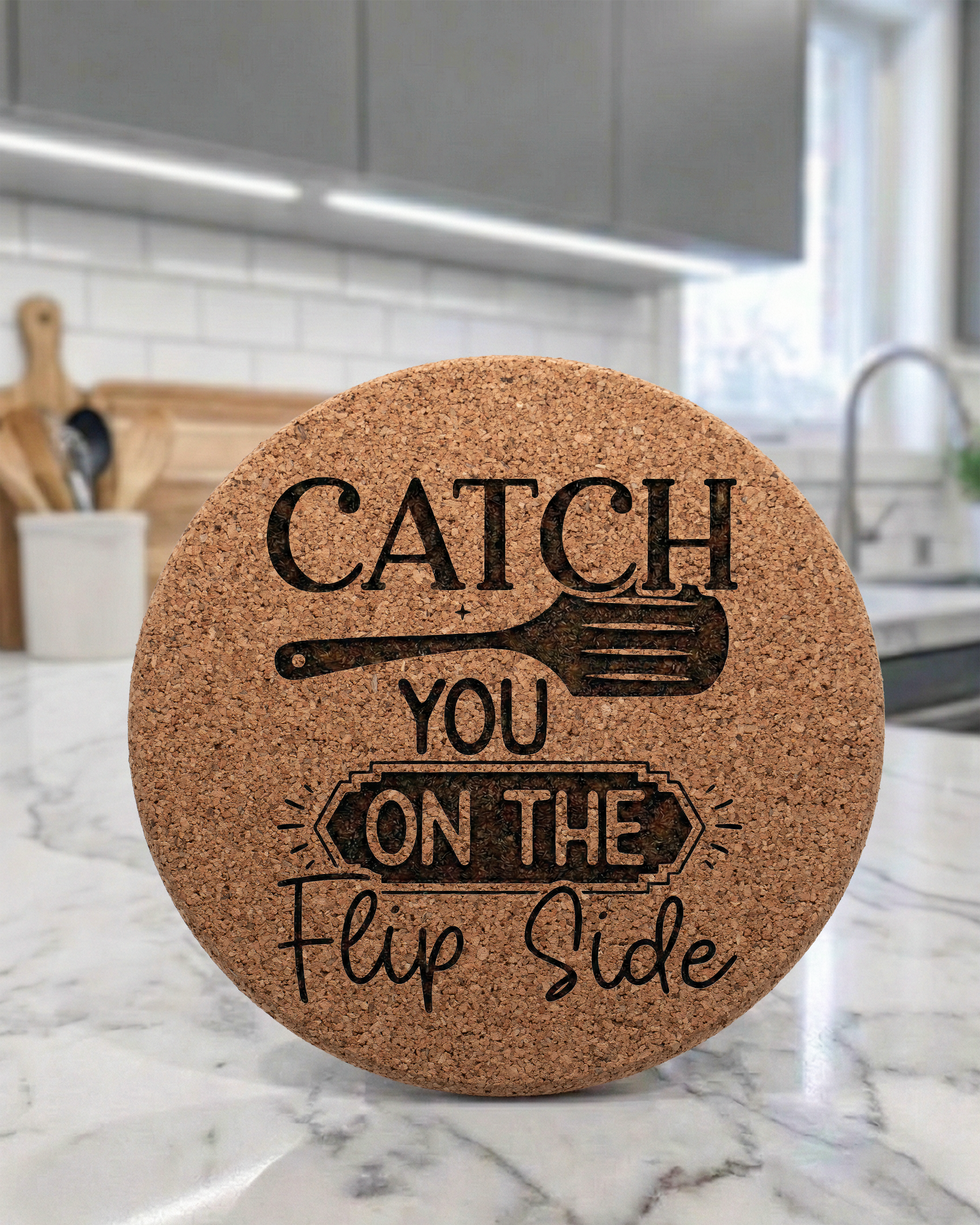 Catch You On The Flip Side Laser Engraved Trivet