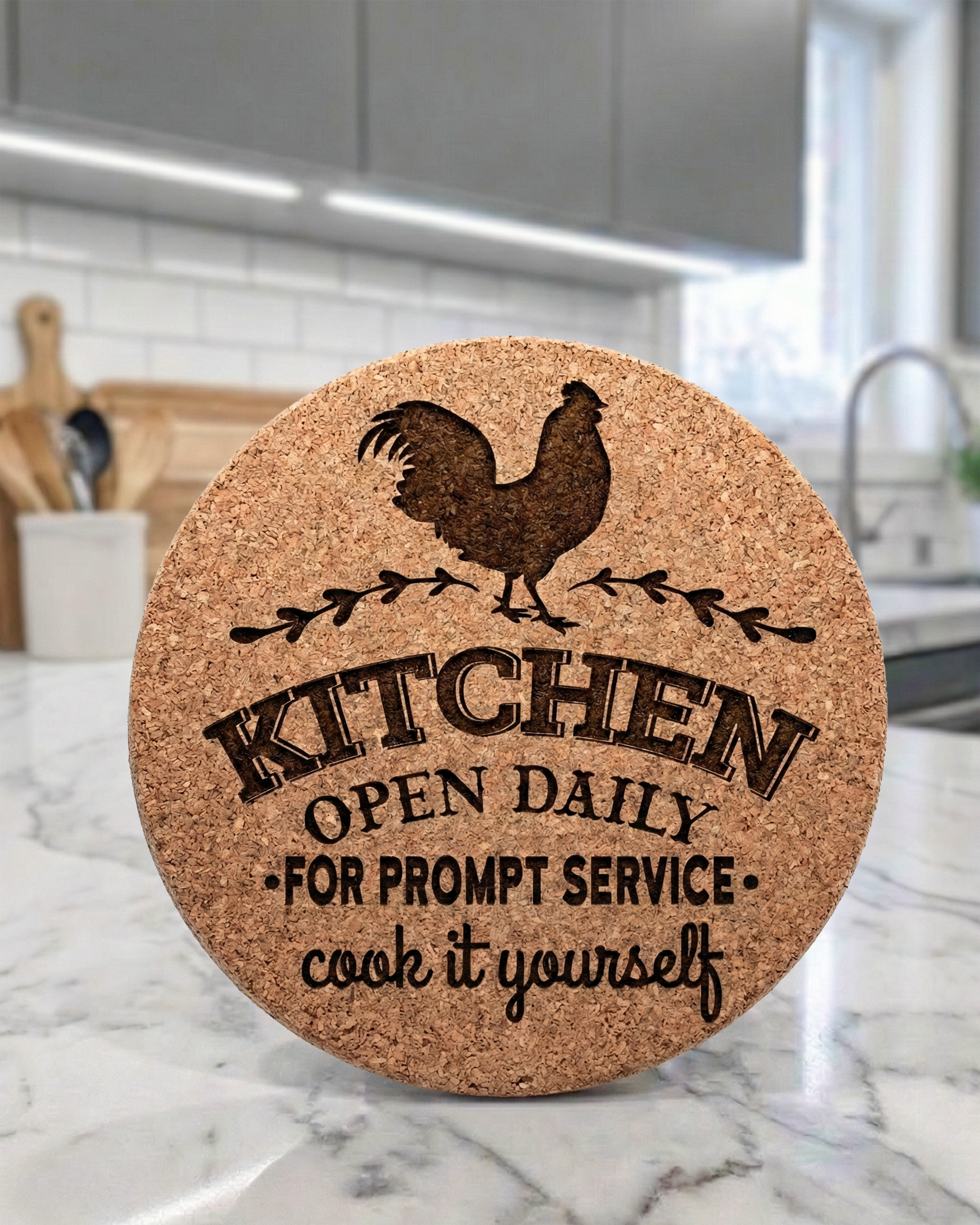 Cook Yourself Laser Engraved Trivet