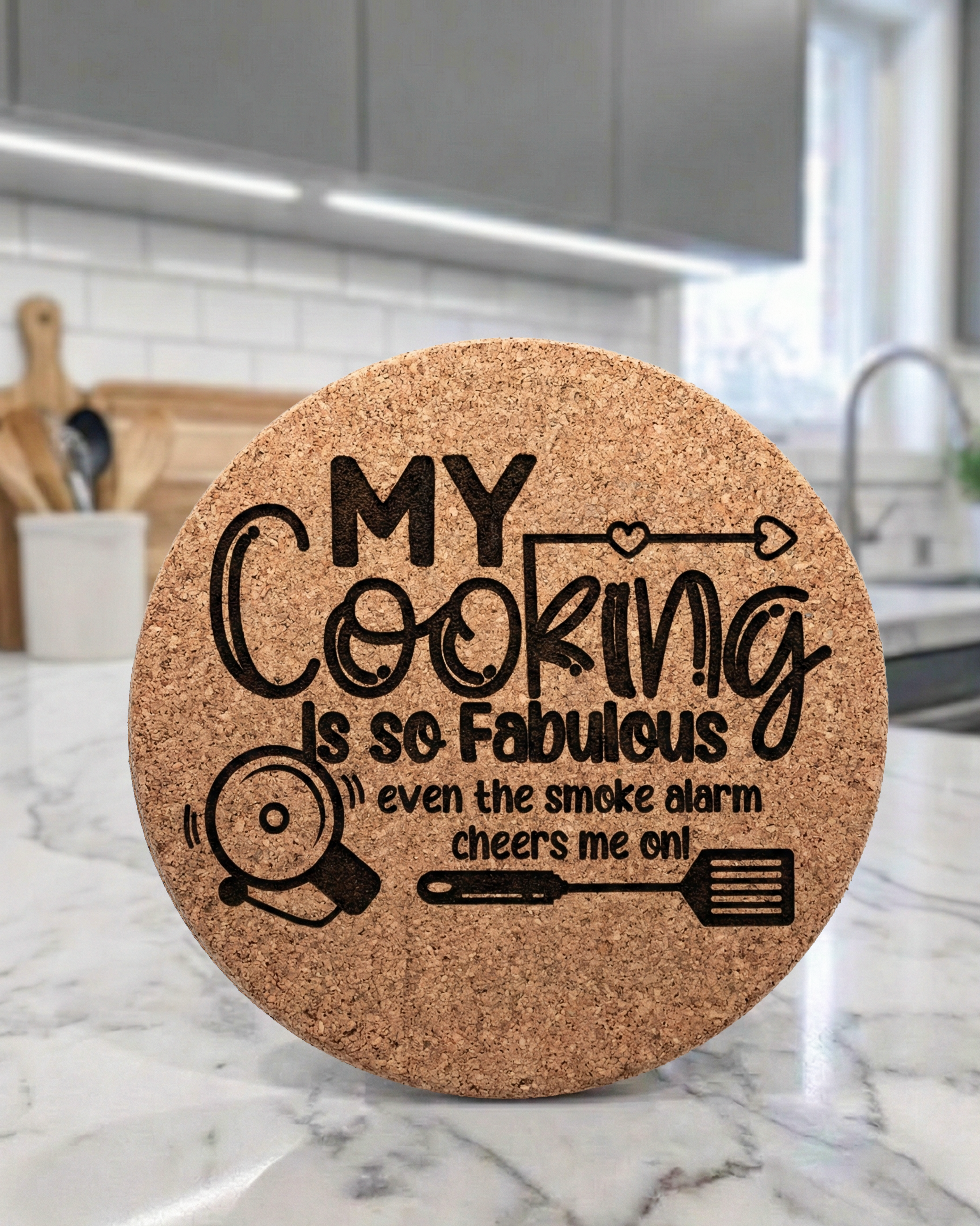 Fabulous Smoke Alarm Laser Engraved Trivet