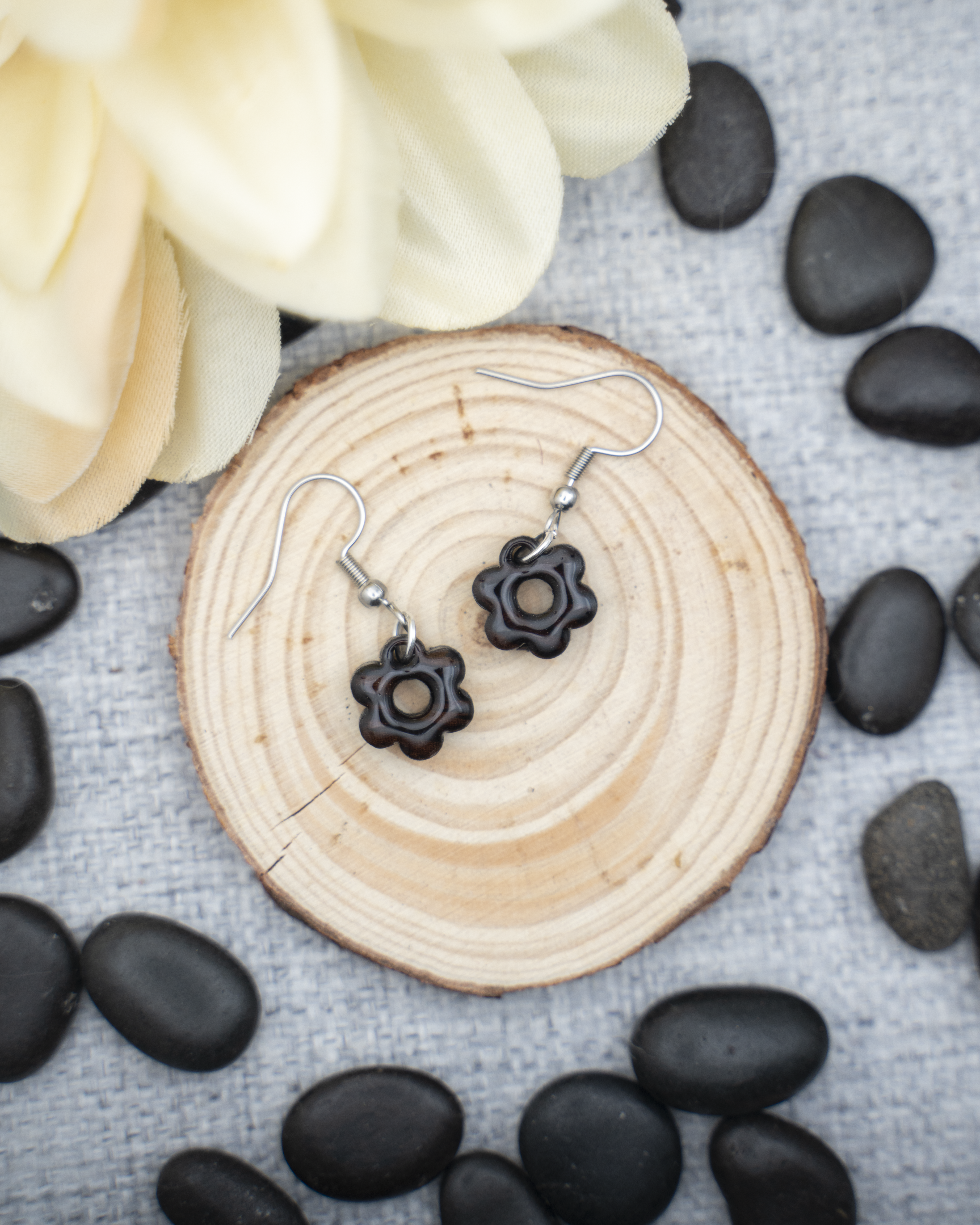 Round Flower Earrings