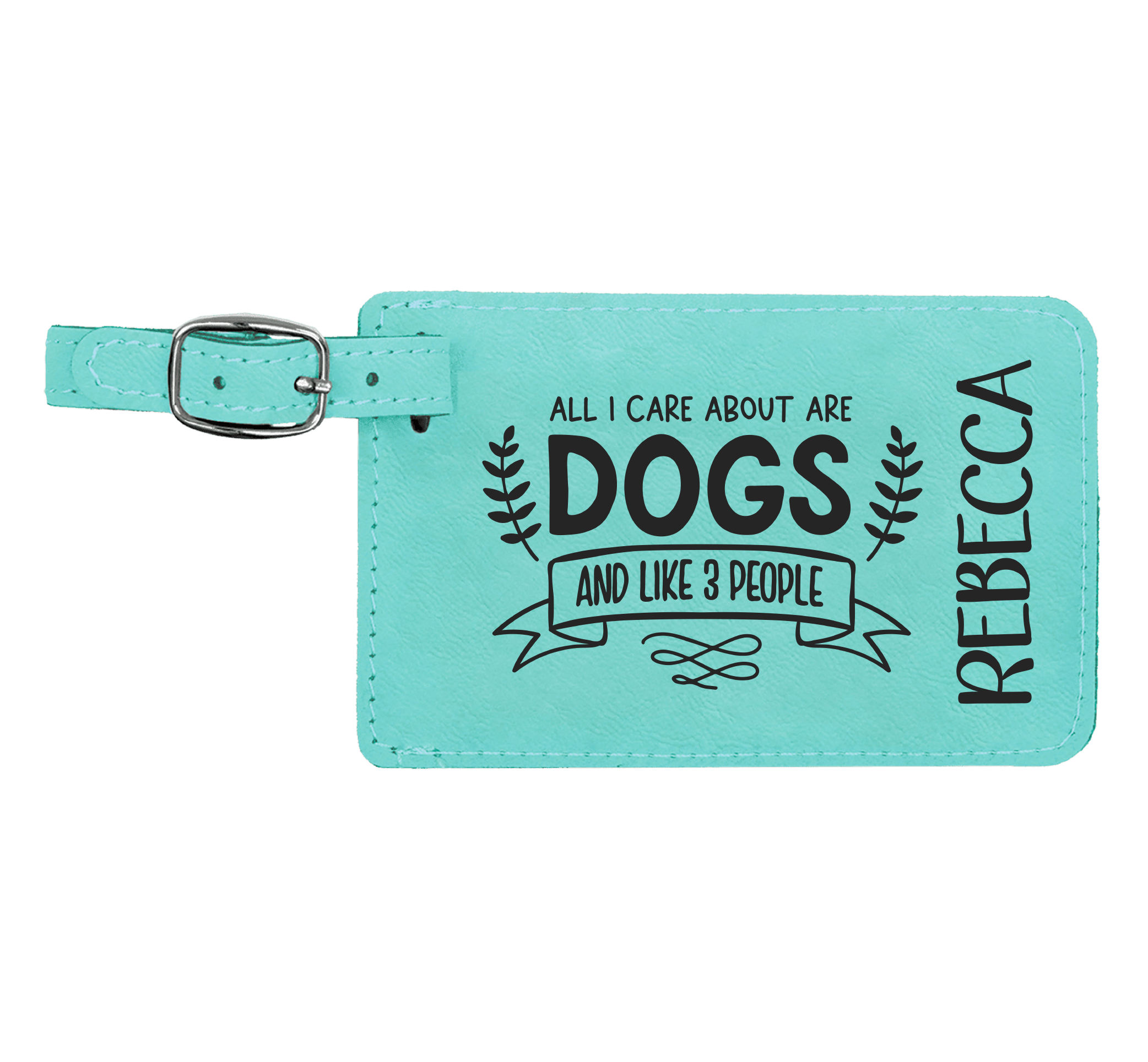Baggage Tags - Engraves Black