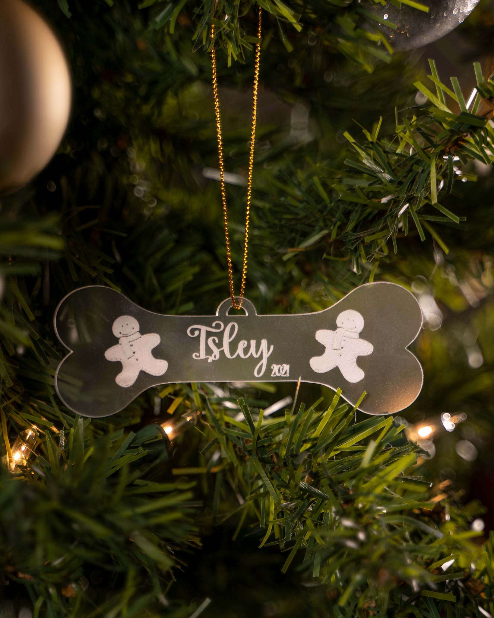 Custom Dog Bone Ornament