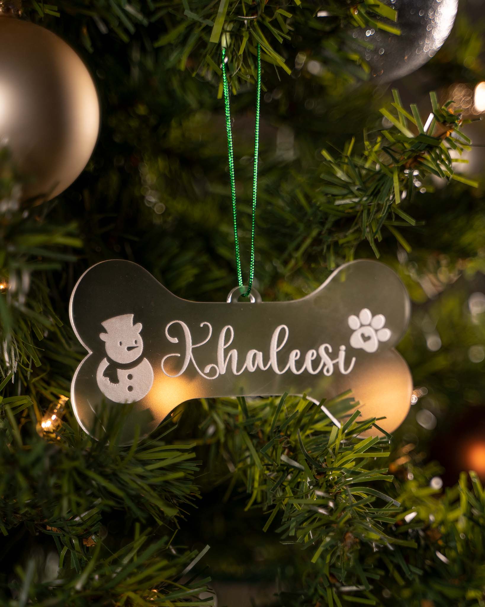 Custom Dog Bone Ornament