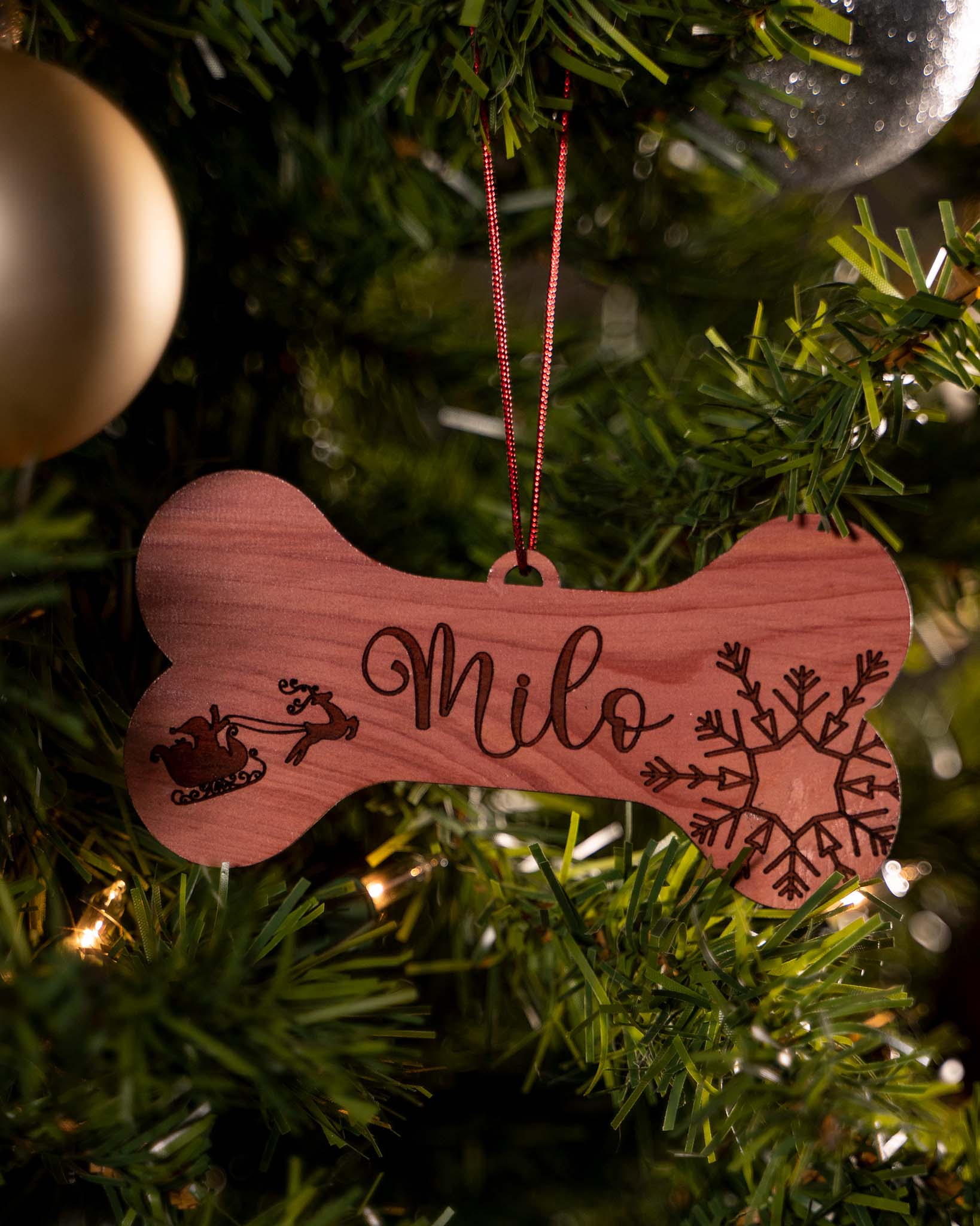 Custom Dog Bone Ornament