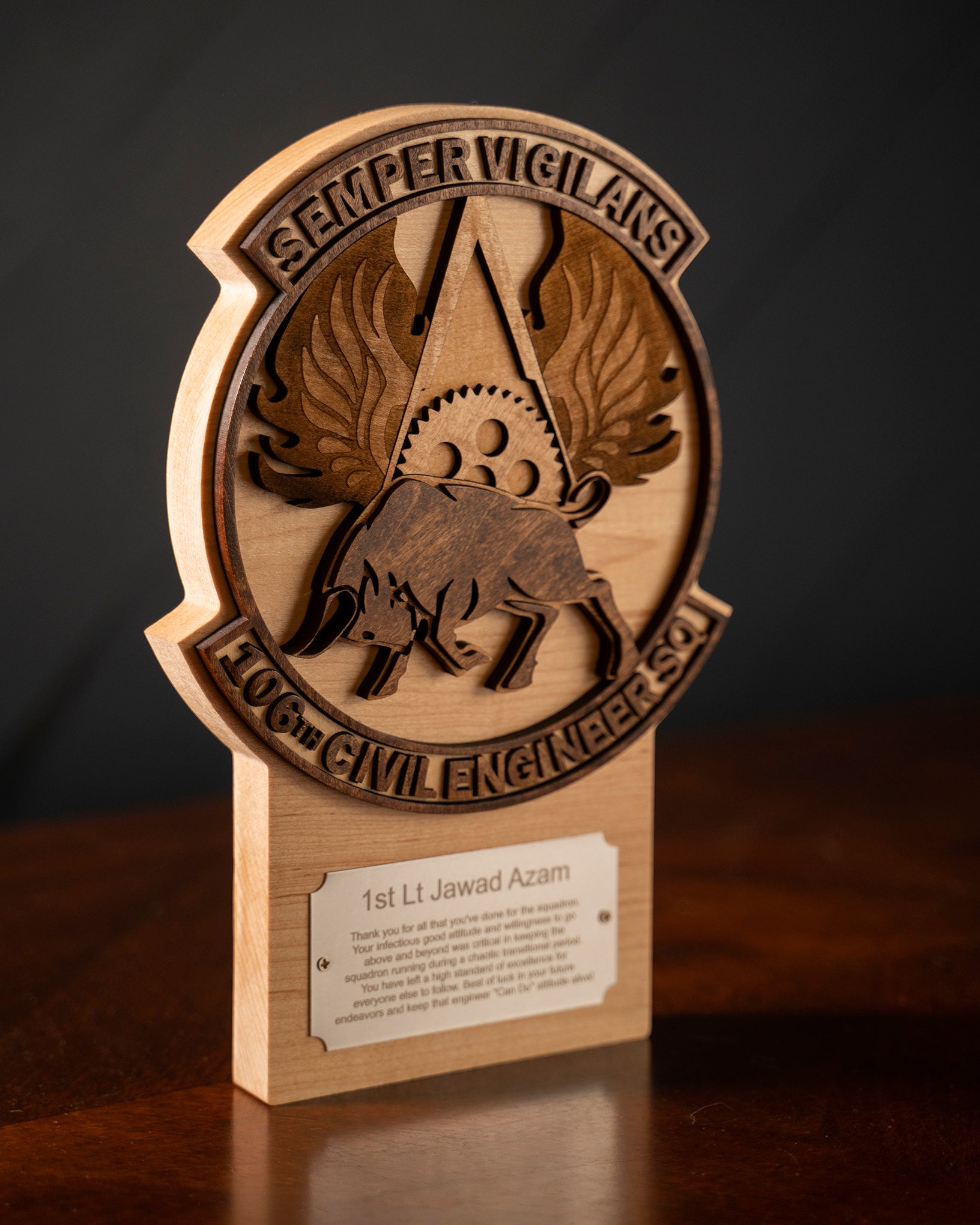 3D Retirement Plaque