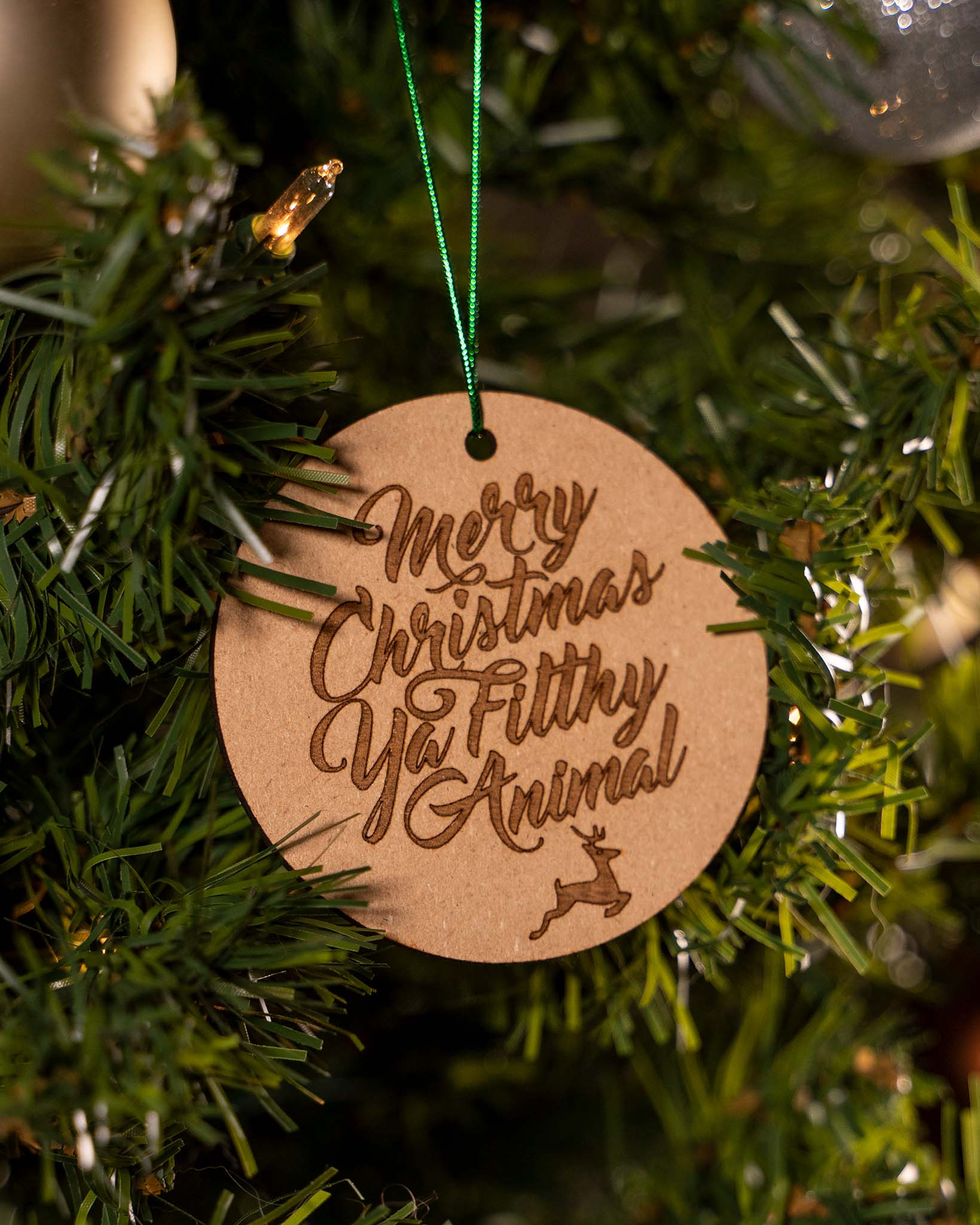 "Merry Christmas, Ya Filthy Animal" Ornament