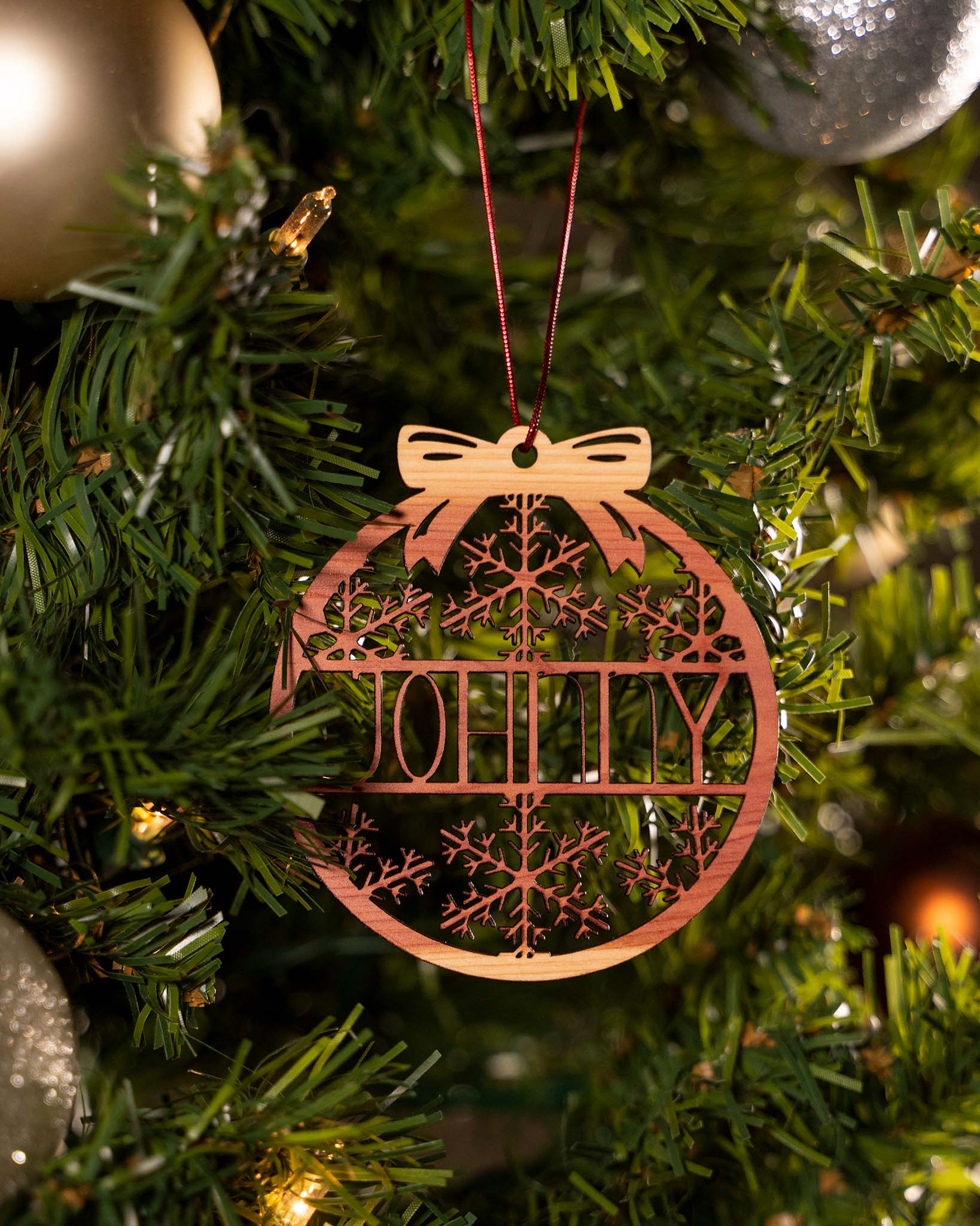 Custom Name Snowflake Ornament