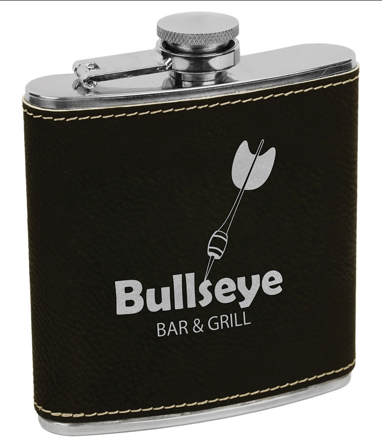 Flasks - 6oz Leatherette Stainless Steel
