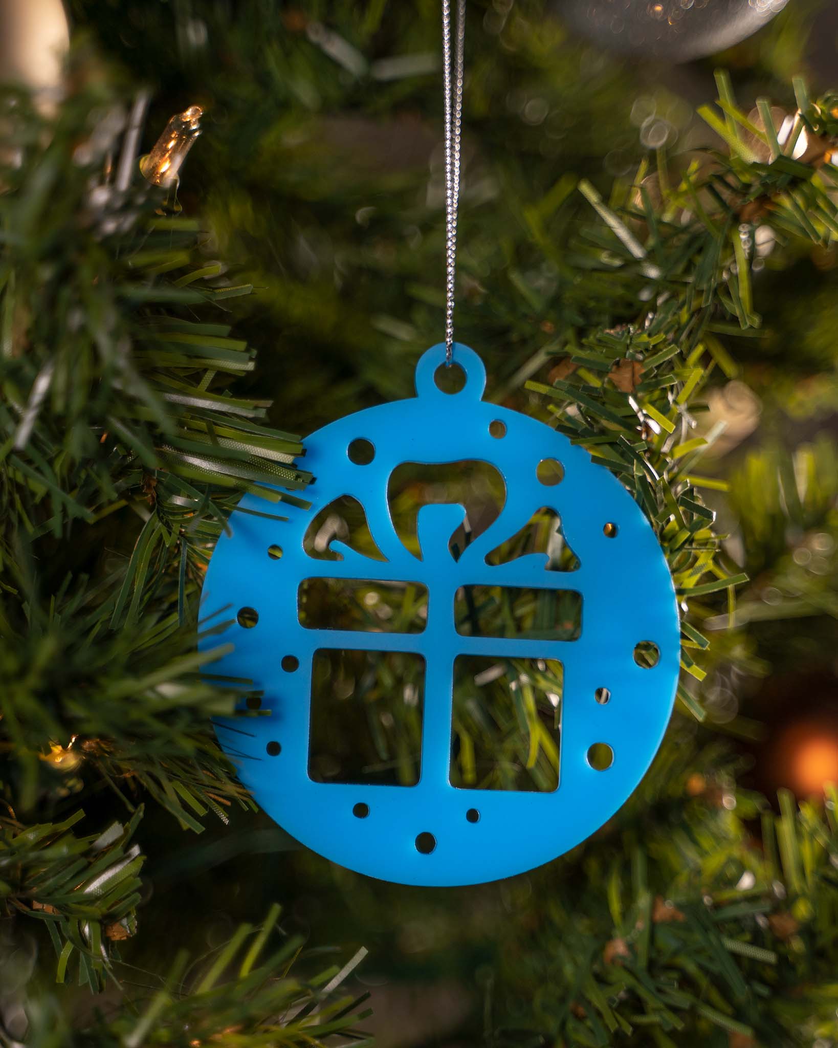 Snowy Present Ornament