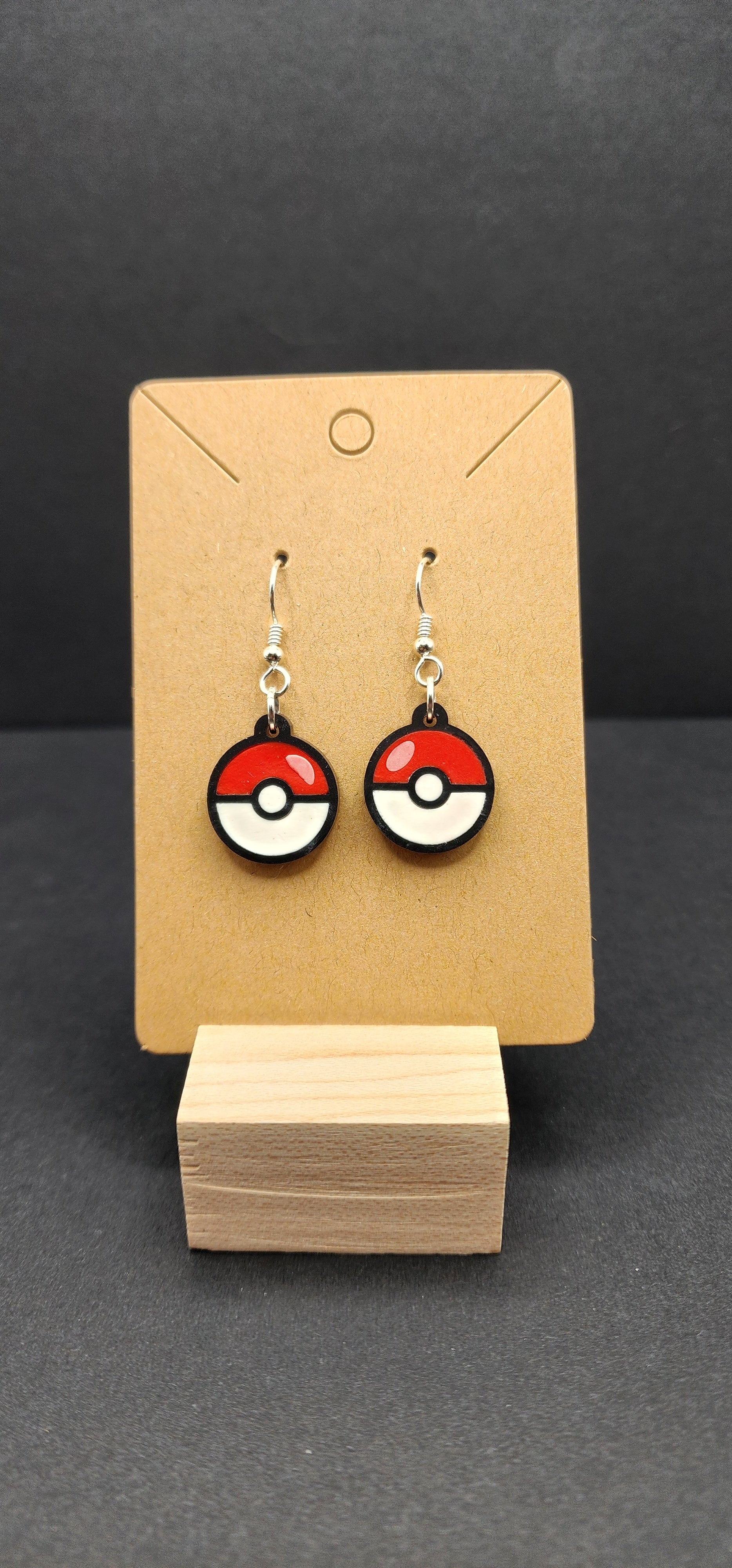 Clay & Acryic Pokeball Earrings