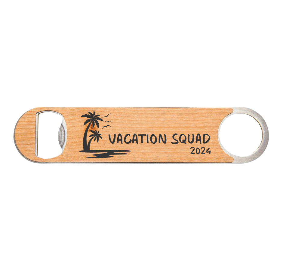 Bottle Opener - Engraves Black