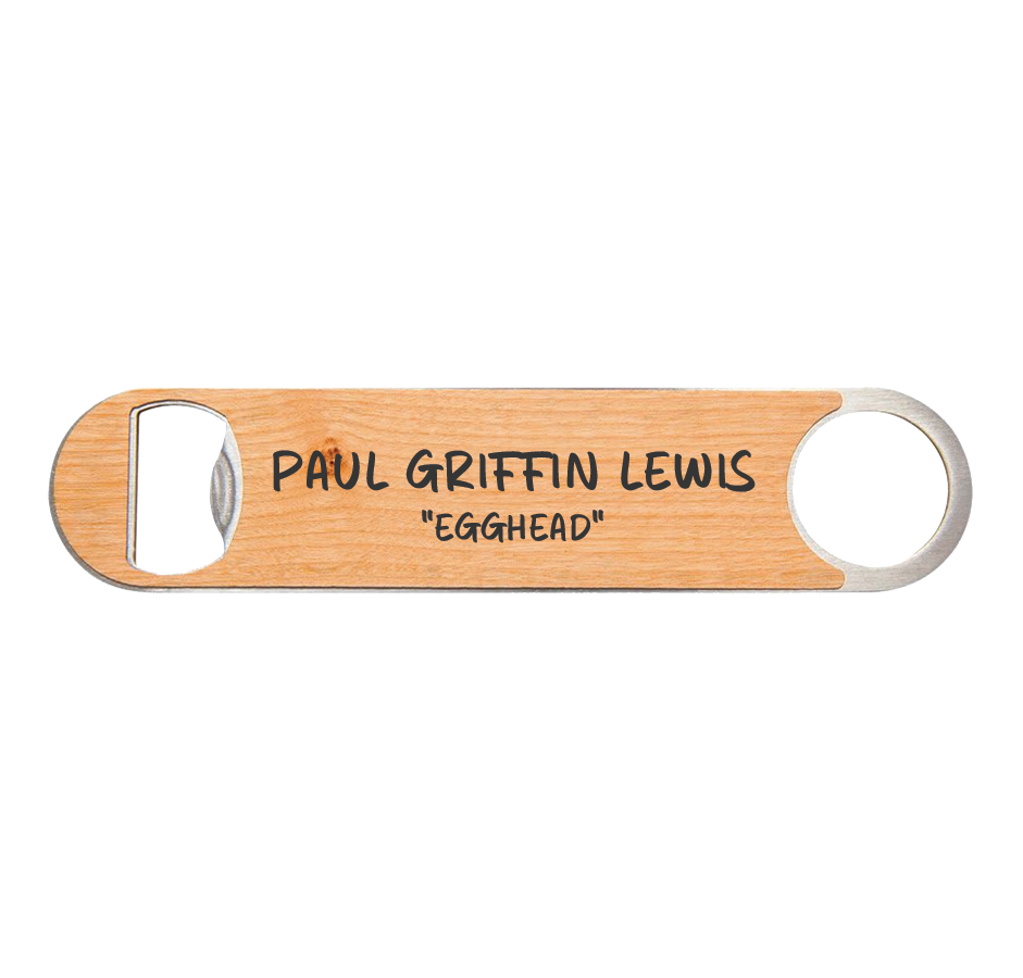 Bottle Opener - Engraves Black