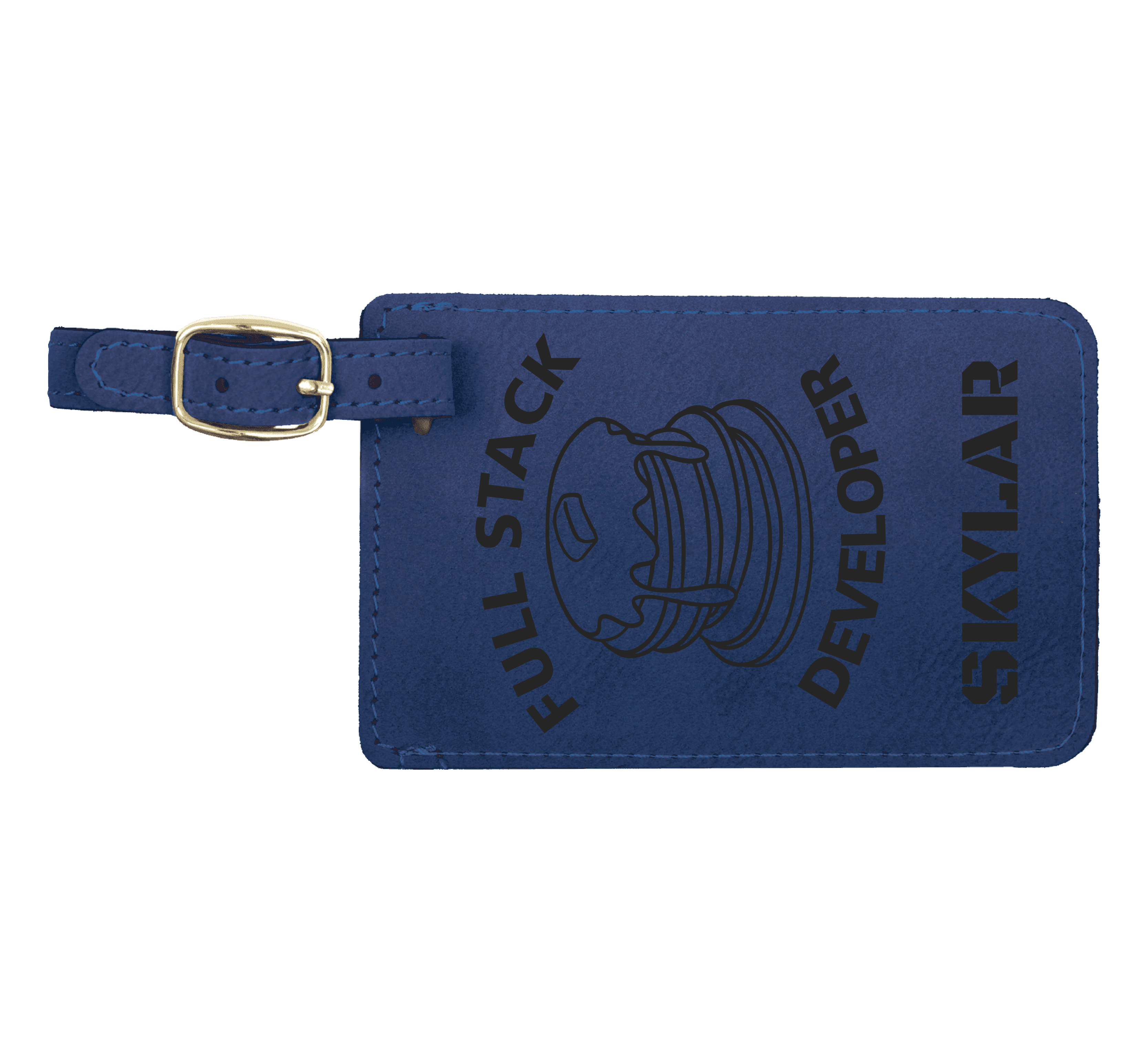 Baggage Tags - Engraves Black