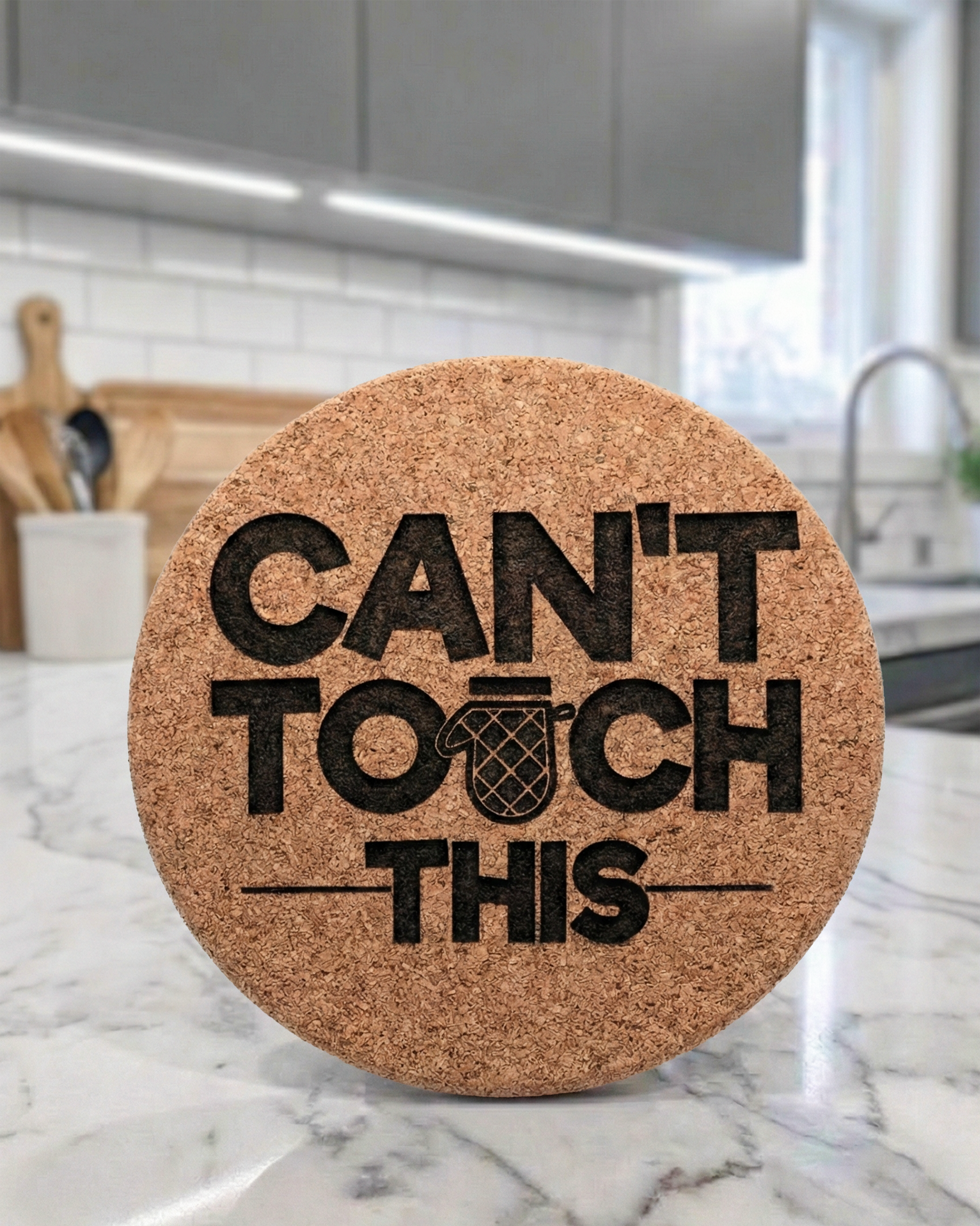 Can't Touch This Laser Engraved Trivet