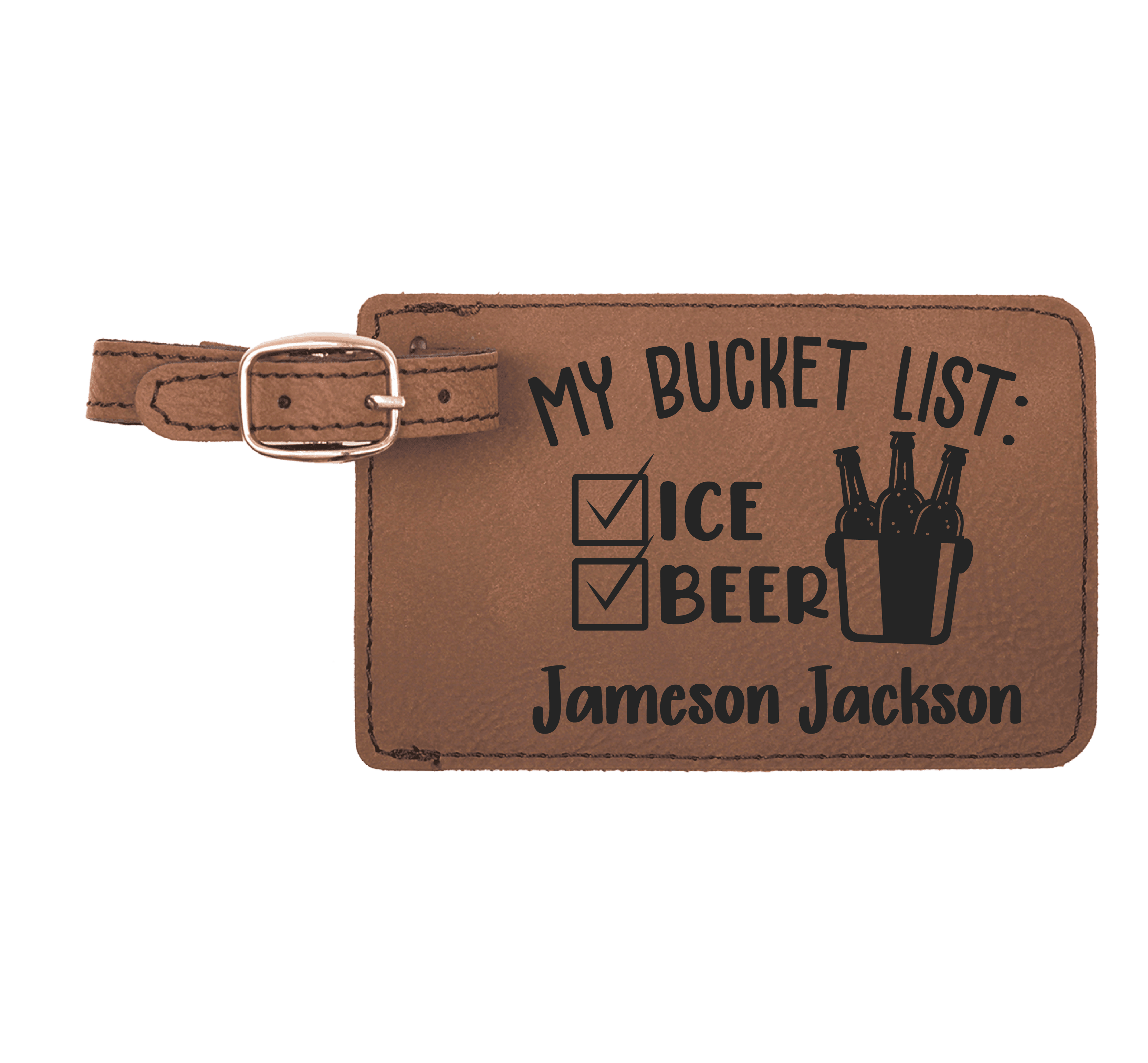 Baggage Tags - Engraves Black