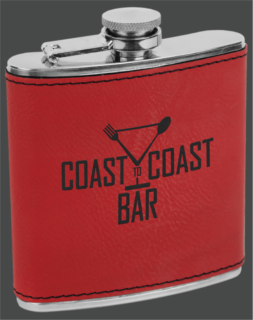 Flasks - 6oz Leatherette Stainless Steel