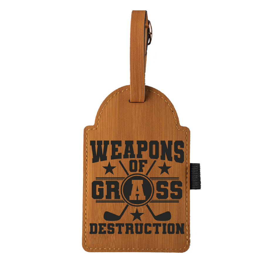 Golf Bag Tag - Engraves Black