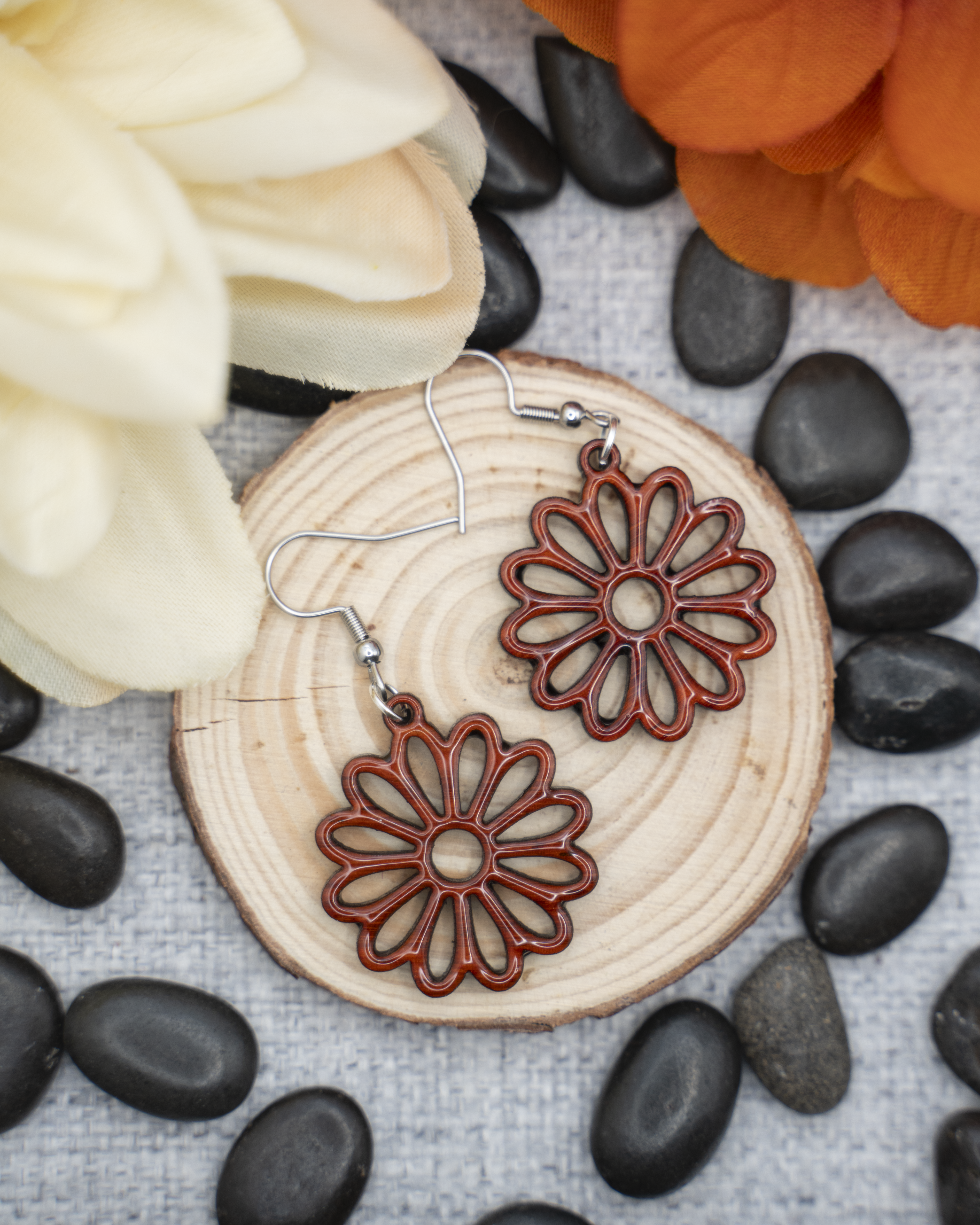 Gerbera Flower Earrings