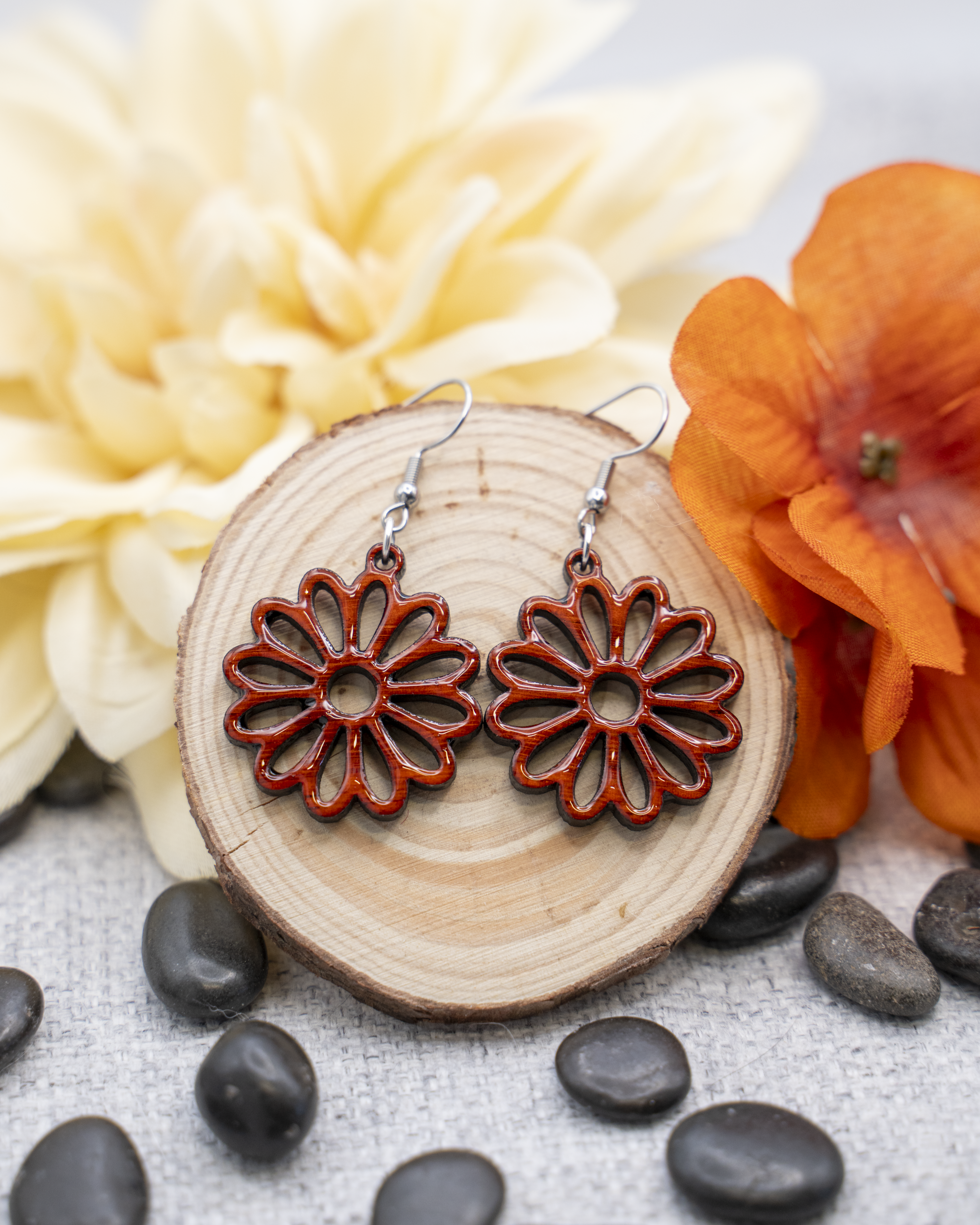 Gerbera Flower Earrings