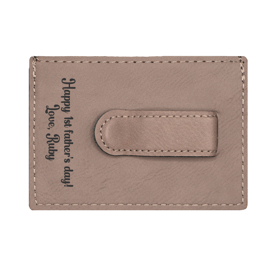 Leatherette Money Clip Wallet