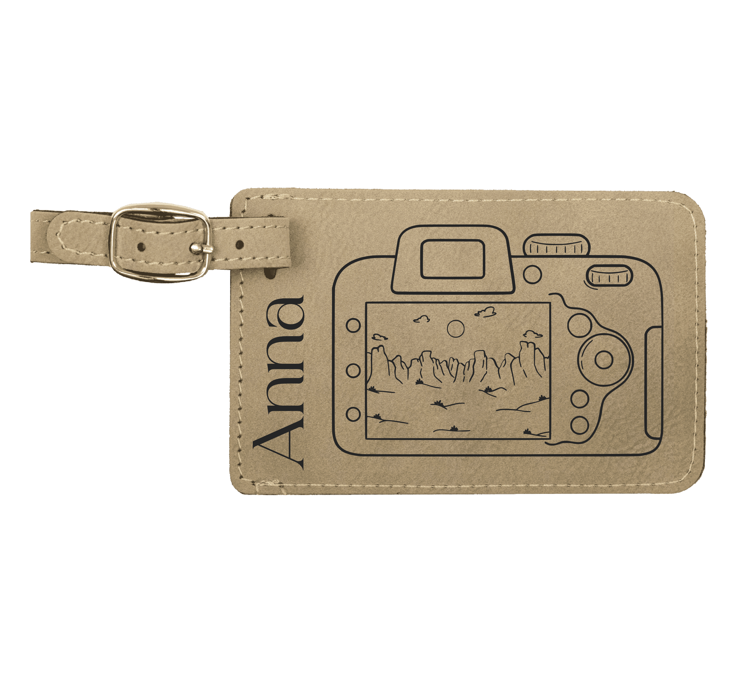 Baggage Tags - Engraves Black