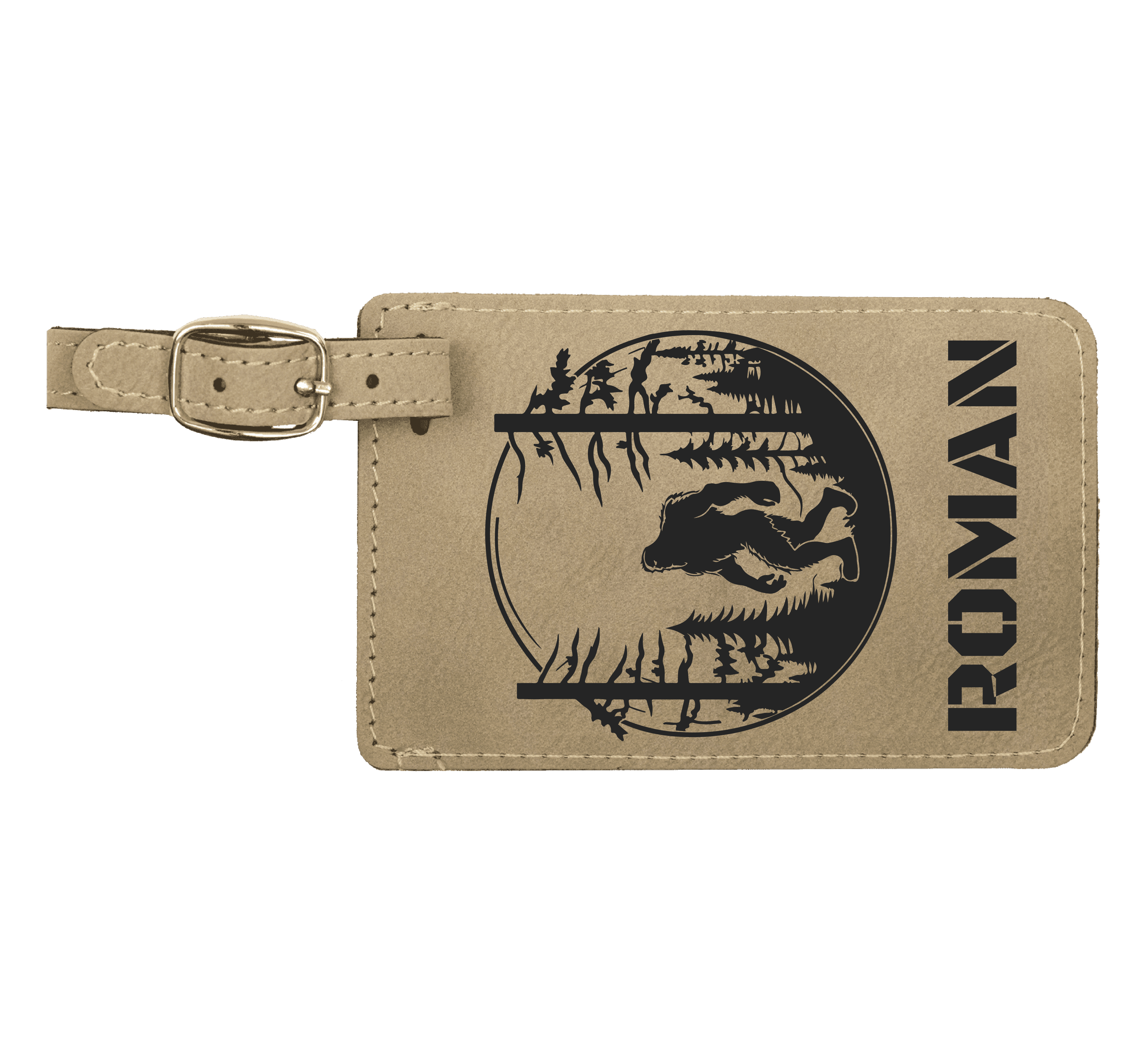 Baggage Tags - Engraves Black