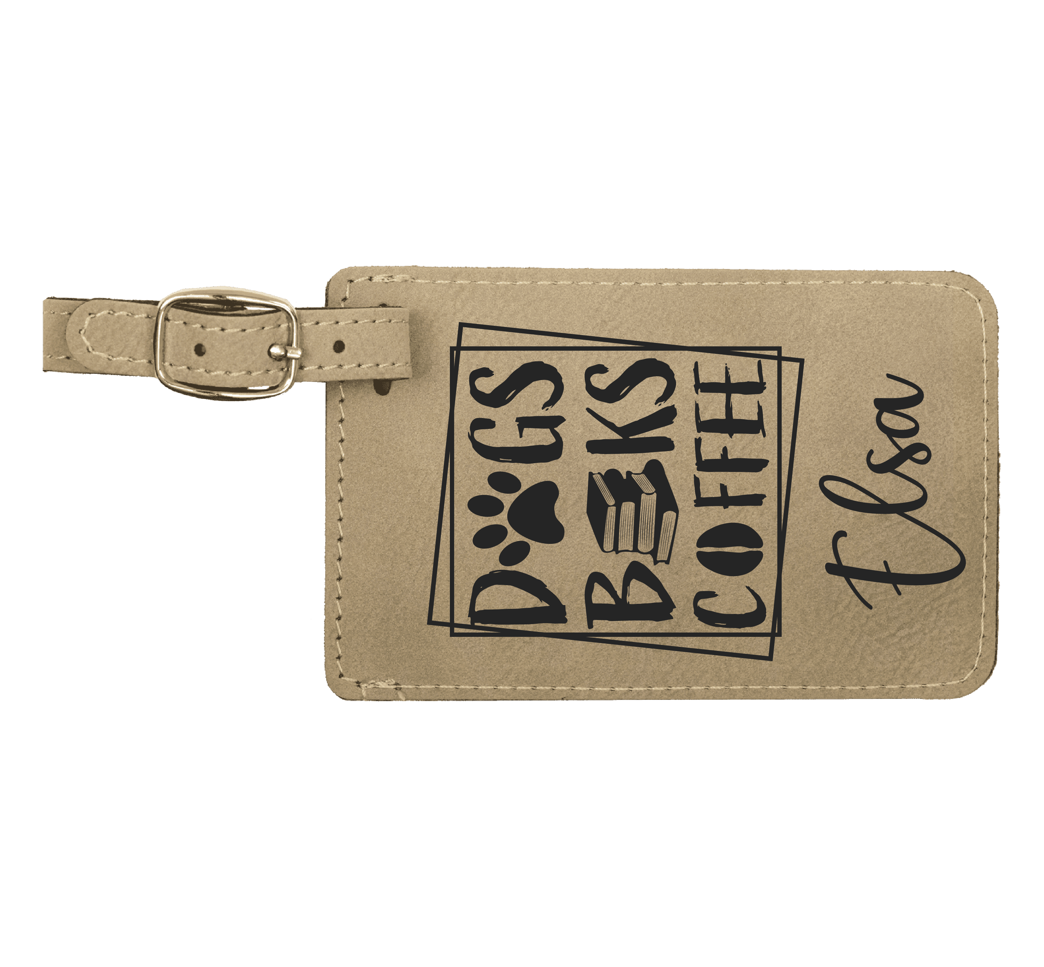 Baggage Tags - Engraves Black