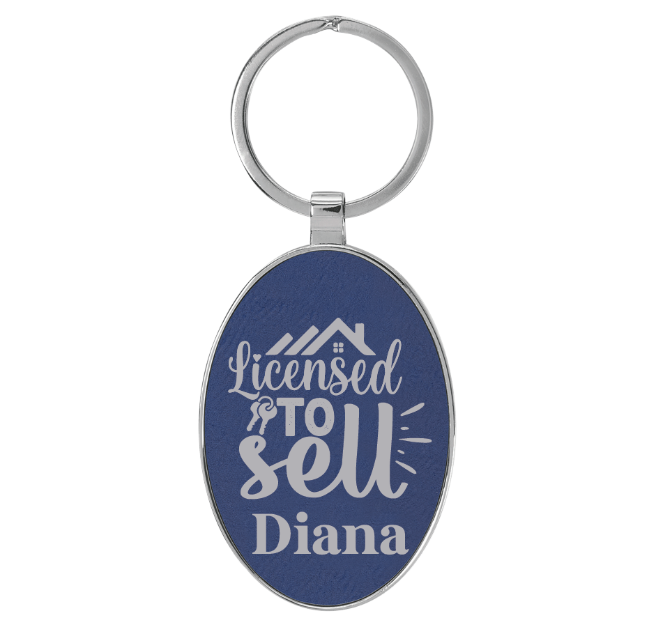 Oval Metal Back - Engraves Silver