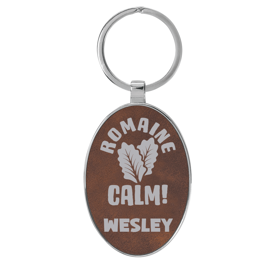 Oval Metal Back - Engraves Silver