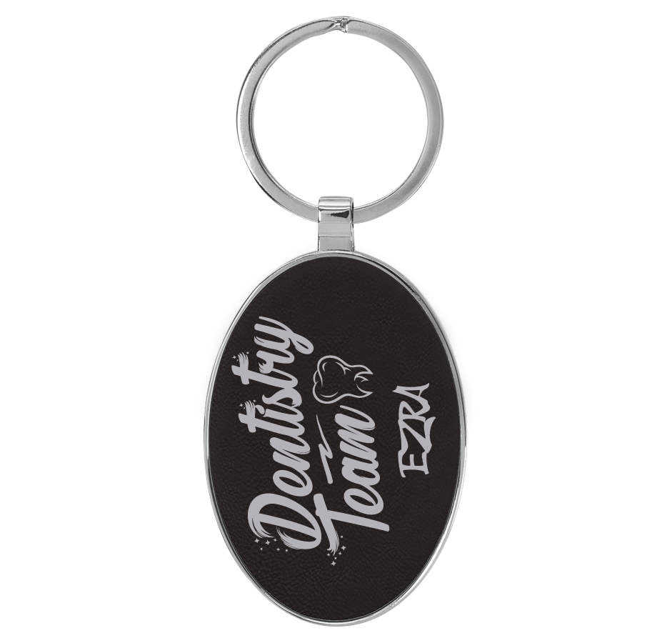Oval Metal Back - Engraves Silver