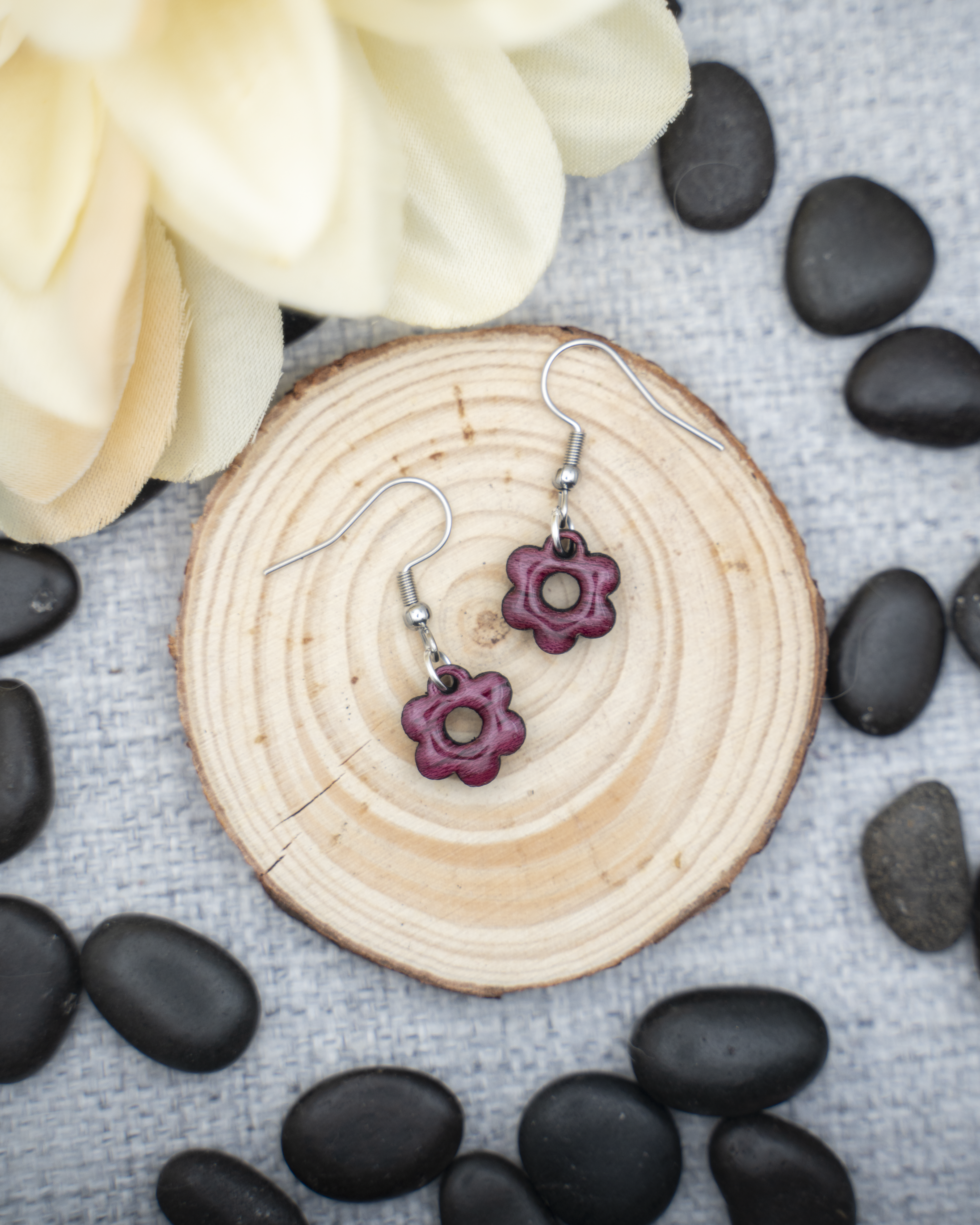 Round Flower Earrings