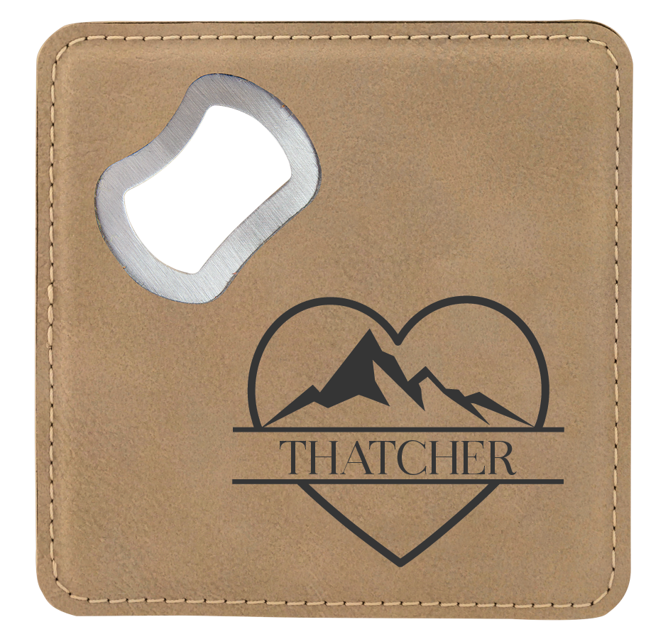 Coaster Opener - Engraves Black