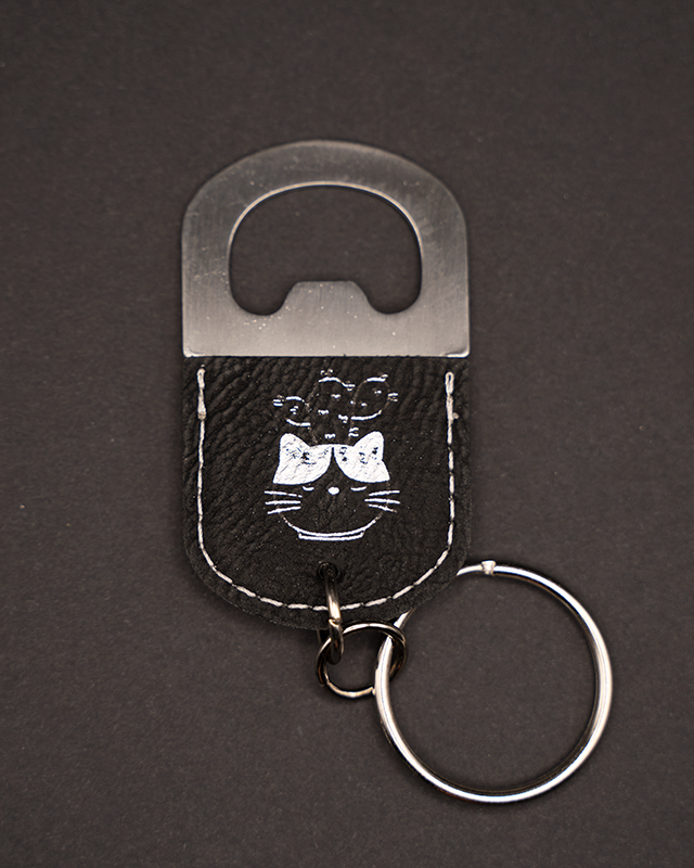 Serious Cat(cus) Keychain Bottle Opener