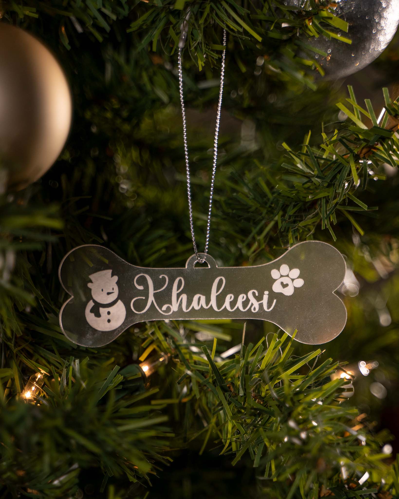 Custom Dog Bone Ornament