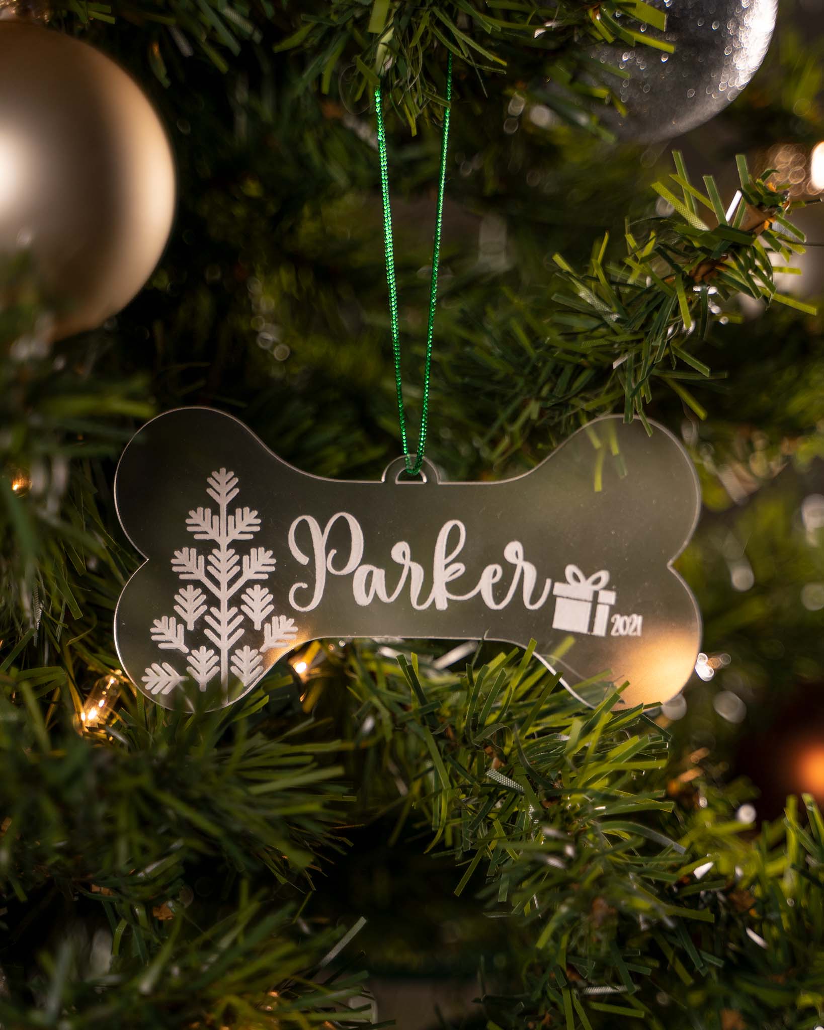 Custom Dog Bone Ornament