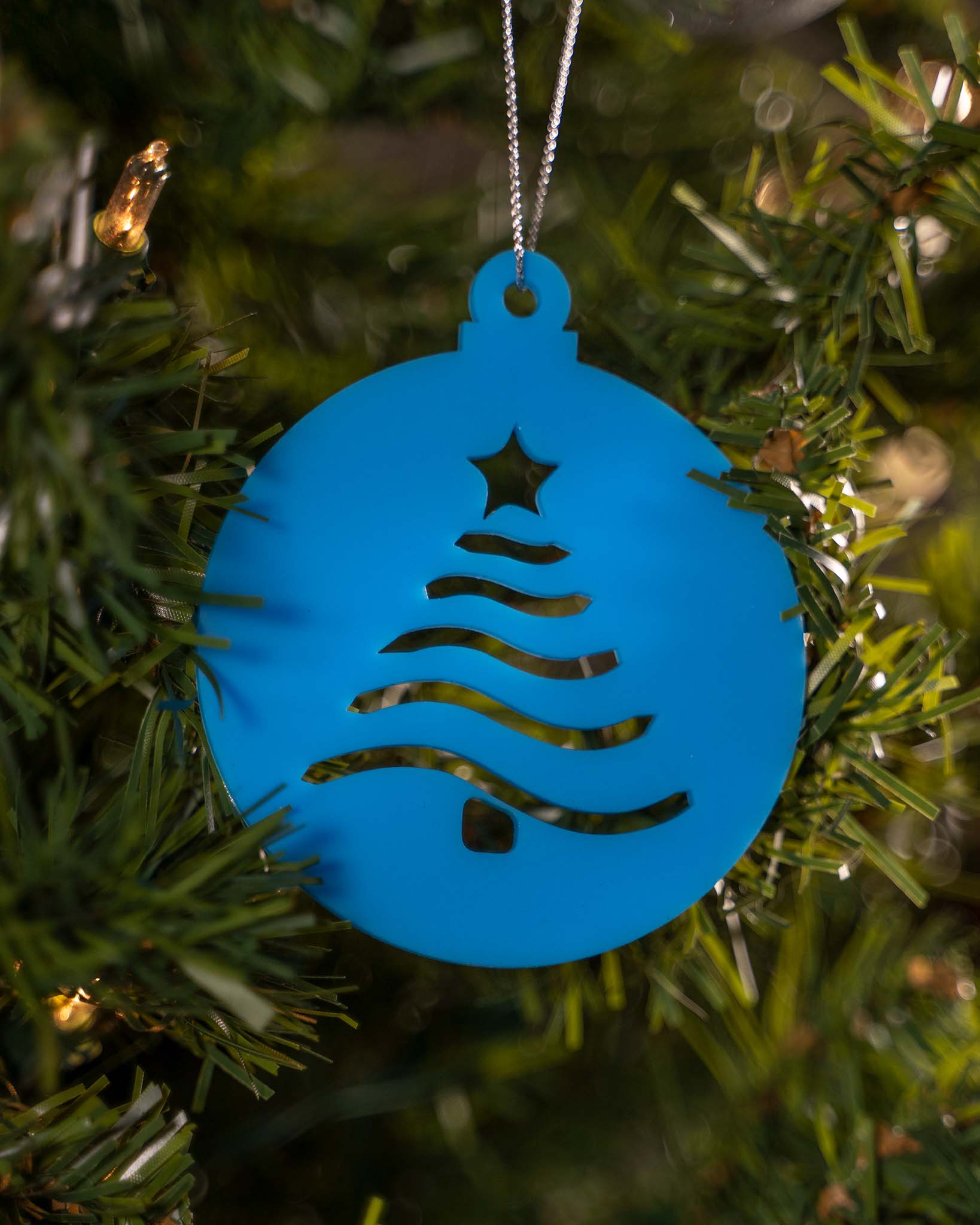 Line Christmas Tree Ornament