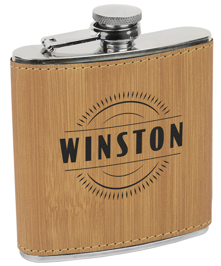 Flasks - 6oz Leatherette Stainless Steel