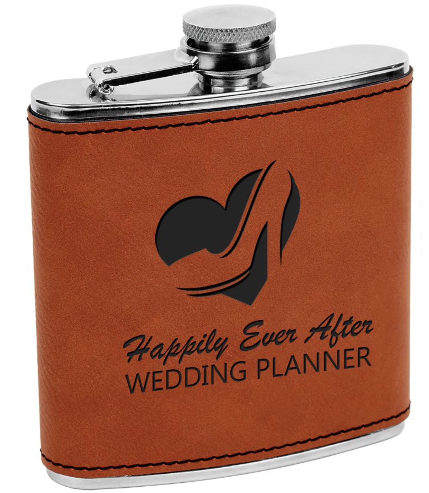Flasks - 6oz Leatherette Stainless Steel